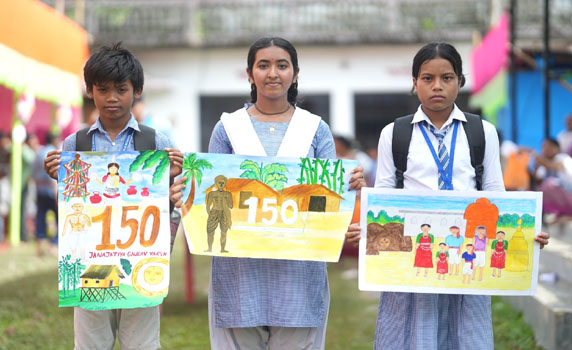 Painting competition held as part of DAJGUA IEC Campaign in Matabari Block of Gomati District.